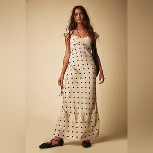 NWT Free People Butterfly Babe Maxi Dress in White